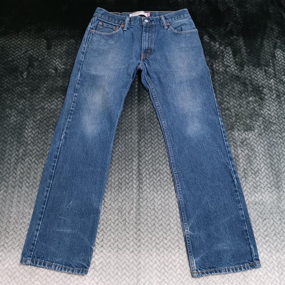 Levi's 505 Jeans Men's 29x30 Blue Cotton Denim Straight Faded Workwear Travel